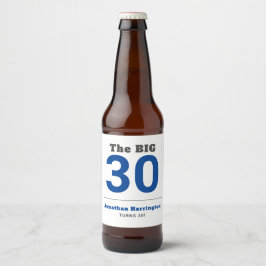 Minimaal 30ste verjaardagsfeestje bier etiket