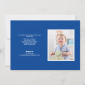 Minimaal 30ste verjaardagsfeestje Blauwe foto uitn Kaart (Achterkant)