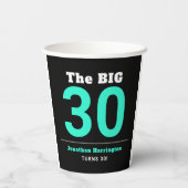 Minimaal 30ste verjaardagsfeestje papieren bekers (Achterkant)