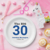 Minimaal 30ste verjaardagsfeestje papieren bordje (Feest)