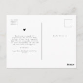 Minimaal 3 foto collage elegante baby shower briefkaart (Achterkant)