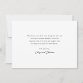 Minimaal 3 Foto Collage New Baby voor liefhebbers  Bedankkaart (Achterkant)