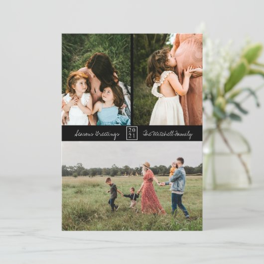 Minimaal 3 foto zwart aankondiging (Staand voorkant)