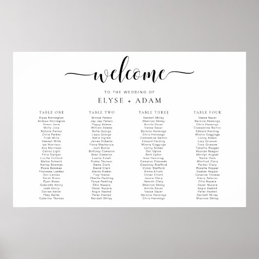 Minimaal 4 Poster voor tafelbanketbakken (Voorkant)