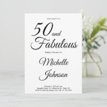 Minimaal 50 en Fabulous 50ste verjaardagsfeestje