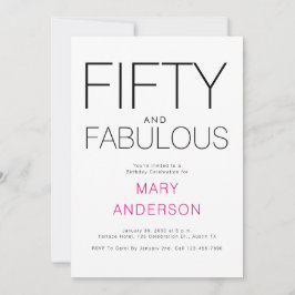 Minimaal 50 en fantastisch 50ste verjaardagsfeest kaart