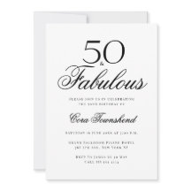 Minimaal 50 & Prachtige Typografie 50e Verjaardag