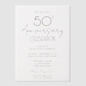 Minimaal 50ste Jubileum Vellum Uitnodigingen (Voorkant)