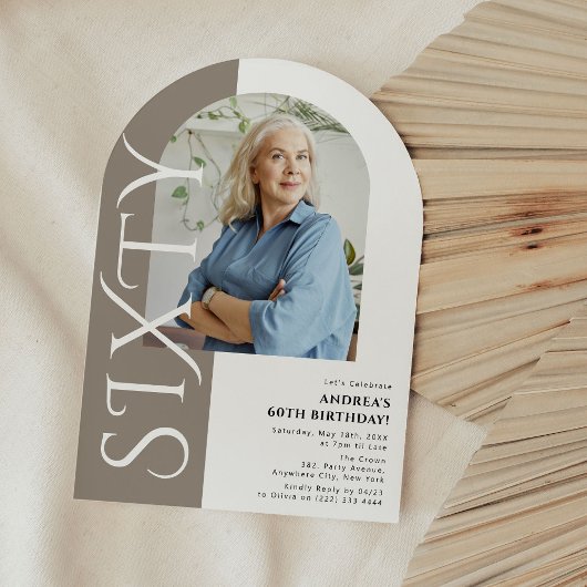 Minimaal 60-jarige foto 60e verjaardag kaart