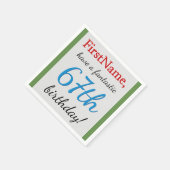 Minimaal 67e verjaardag papieren servetten (Hoek)