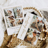 Minimaal 6 foto Christmas Kaart Modern Gold Elegan