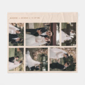 Minimaal 6 koppel foto collage neutraal fleece deken (Voorkant (Horizontaal))