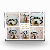 Minimaal 6 pic Collage - Gold en White Grid Fotoblokken (Voorkant)