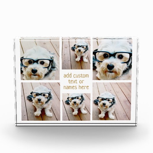 Minimaal 6 pic Collage - Gold en White Grid Fotoblokken (Voorkant)