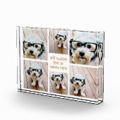 Minimaal 6 pic Collage - Gold en White Grid Fotoblokken (Rechts)