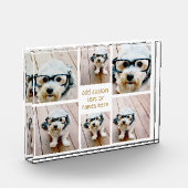 Minimaal 6 pic Collage - Gold en White Grid Fotoblokken (Links)