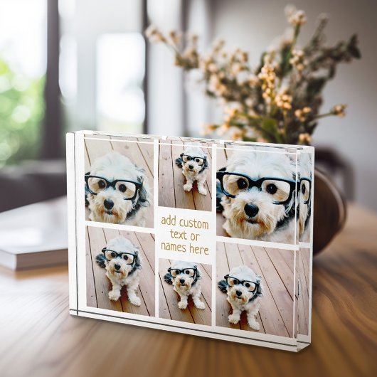 Minimaal 6 pic Collage - Gold en White Grid Fotoblokken