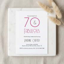 Minimaal 70 en Fabulous 70ste verjaardagsfeestje