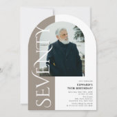 Minimaal 70e verjaardag van de ZEVENTIG boog foto Kaart (Voorkant)