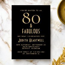 Minimaal 80 en Fabulous Zwart 80ste Verjaardagsfee