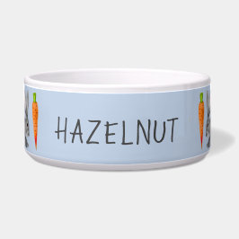 Minimaal aangepast blauwkonijnenpatroon voerbakje