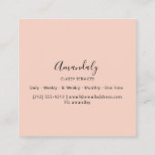 Minimaal aangepast Logo omlijnd Makeup-Roos Vierkante Visitekaartje (Achterkant)