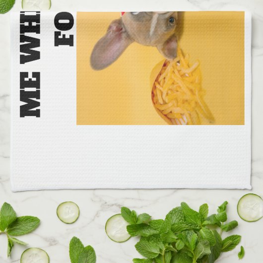 Minimaal aangepast mij als ik voedsel zie toevoege theedoek (Gevouwen)