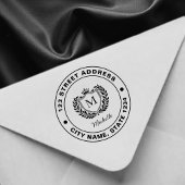 Minimaal aangepast monogram naam Koninklijke Crest Rubberstempel