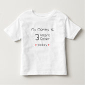 Minimaal aangepaste jaar Mijn mama is 3 jaar nucht Kinder Shirts (Voorkant)
