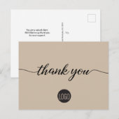 Minimaal aangepaste Neutral Business logo Briefkaart (Voorkant / Achterkant)