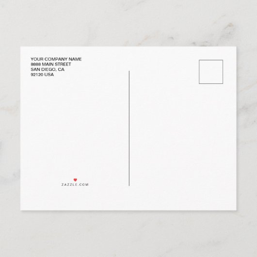 Minimaal aangepaste Neutral Business logo Uitnodiging Briefkaart (Achterkant)