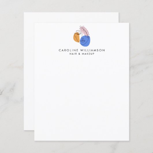 Minimaal Abstract-facetraject Art-bedrijfspapier (Voorkant / Achterkant)