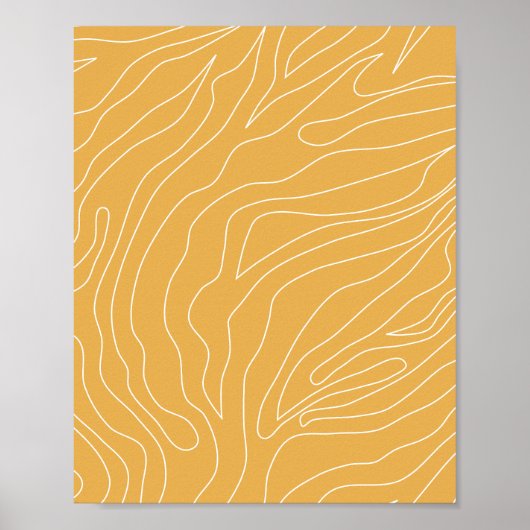 Minimaal Abstract geel Poster (Voorkant)