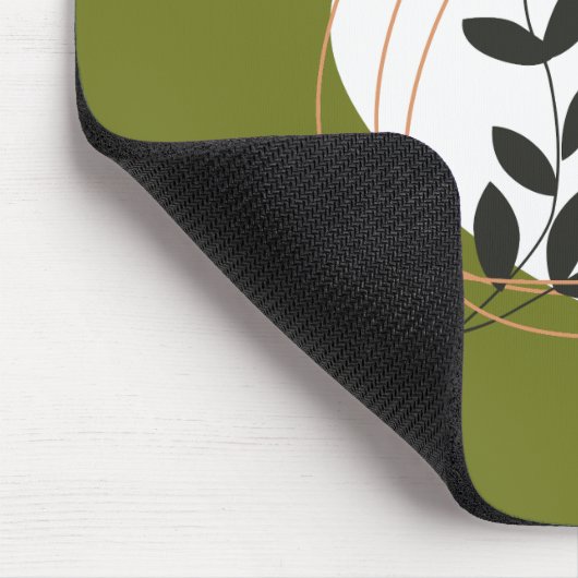 Minimaal abstract in  kleur Olijfgroen Muismat (Hoek)