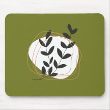 Minimaal abstract in  kleur Olijfgroen