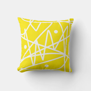 Minimaal Abstract kunstpatroongeel wit Kussen