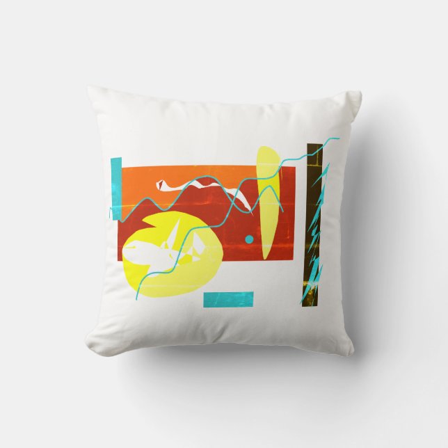 Minimaal Abstract kunstpatroonkanton Kussen (Voorkant)