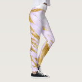Minimaal Abstract minimaal Lila Paars goud met mar Leggings (Rechts)