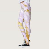 Minimaal Abstract minimaal Lila Paars goud met mar Leggings (Links)