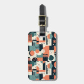 Minimaal Abstract naadloos patroon - geometrisch ( Bagagelabel (Voorkant verticaal)