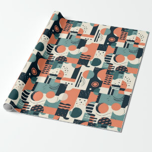 Minimaal Abstract naadloos patroon - geometrisch ( Cadeaupapier
