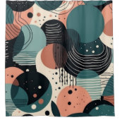 Minimaal Abstract Naadloos Patroon - Geometrisch ( Douchegordijn (Voorkant)