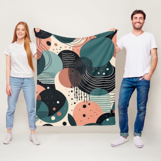 Minimaal Abstract Naadloos Patroon - Geometrisch ( Fleece Deken (In situ)