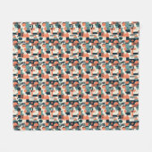 Minimaal Abstract naadloos patroon - geometrisch ( Fleece Deken (Voorkant (Horizontaal))