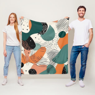 Minimaal Abstract Naadloos Patroon - Geometrisch ( Fleece Deken