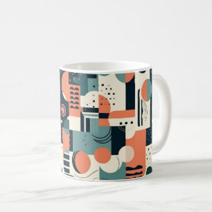 Minimaal Abstract naadloos patroon - geometrisch ( Koffiemok