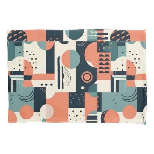 Minimaal Abstract naadloos patroon - geometrisch ( Kussensloop (Voorkant-Links)
