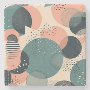 Minimaal Abstract Naadloos Patroon - Geometrisch ( Stenen Onderzetter