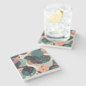 Minimaal Abstract Naadloos Patroon - Geometrisch ( Stenen Onderzetter (Zijkant)