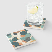 Minimaal Abstract Naadloos Patroon - Geometrisch ( Stenen Onderzetter (Zijkant)